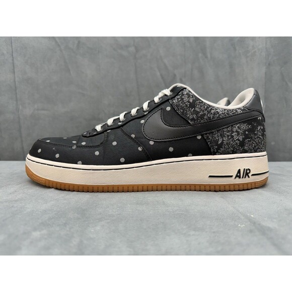 Nike Air Force 1 Low 07 LV8 Men's 13 Black Metallic Silver 718152-001 Shoes - Picture 3 of 12